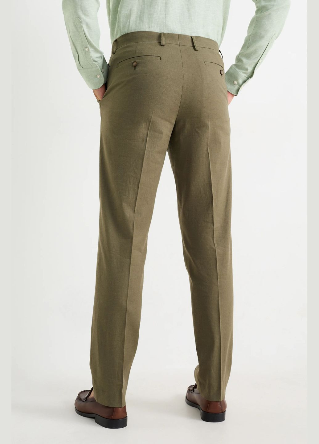 Хаки кэжуал летние брюки C&A