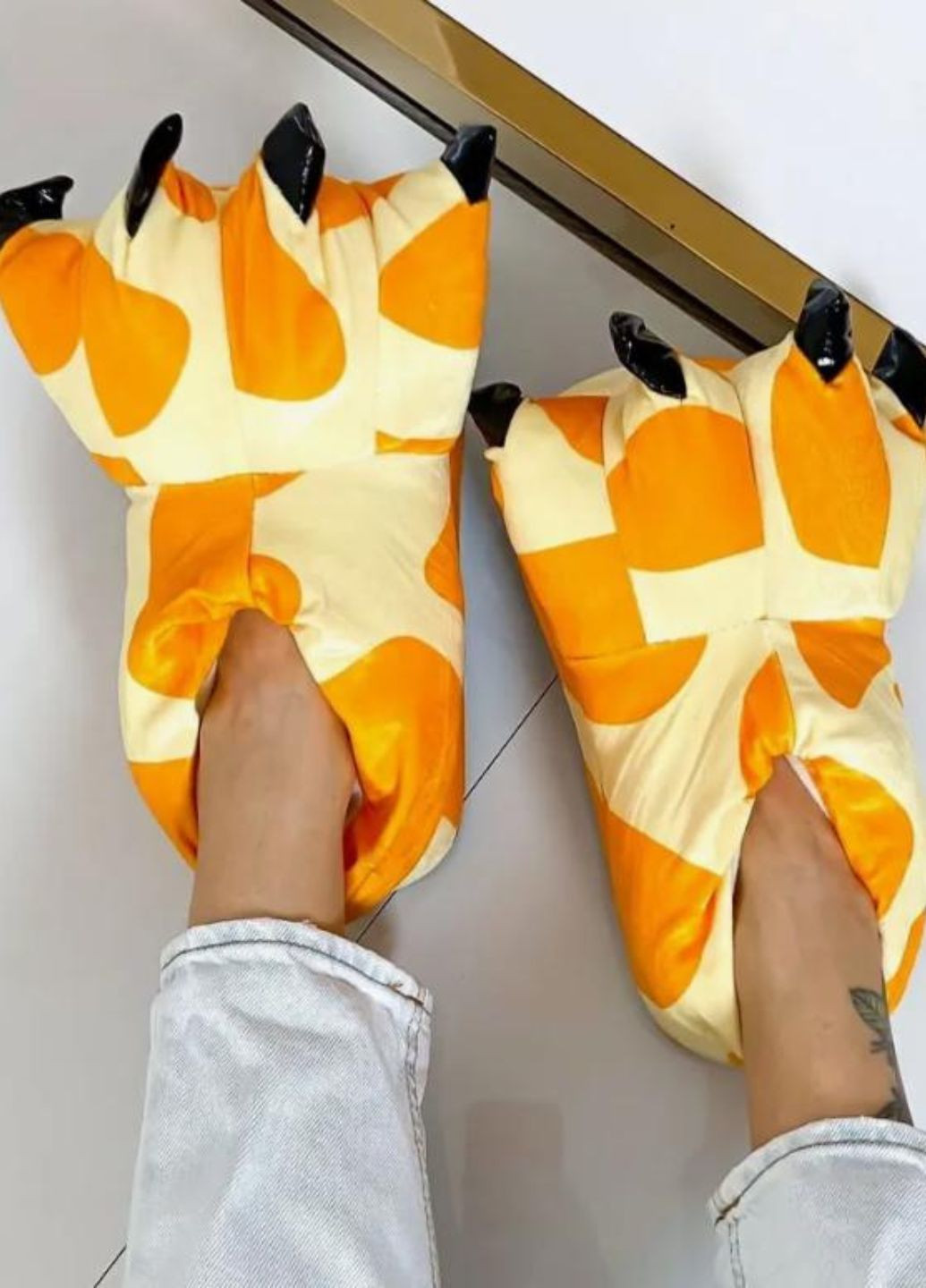 Плюшевые домашние тапочки лапы жираф унисекс для кигуруми My Kigu (366892648)