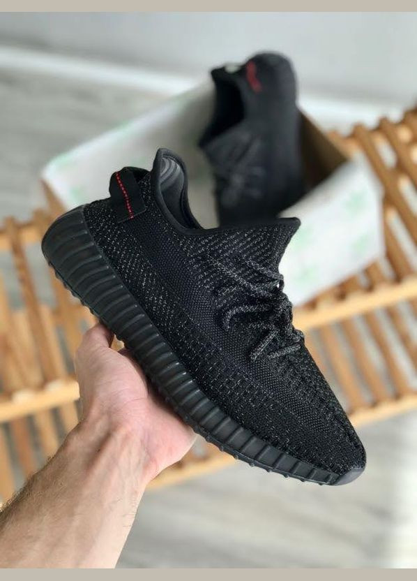 Кросівки жіночі і чоловічі Adidas Yeezy boost 350 reflective black | Адідас Ізі буст 350 рефлективні чорні No Brand чорні демісезони (307397788)