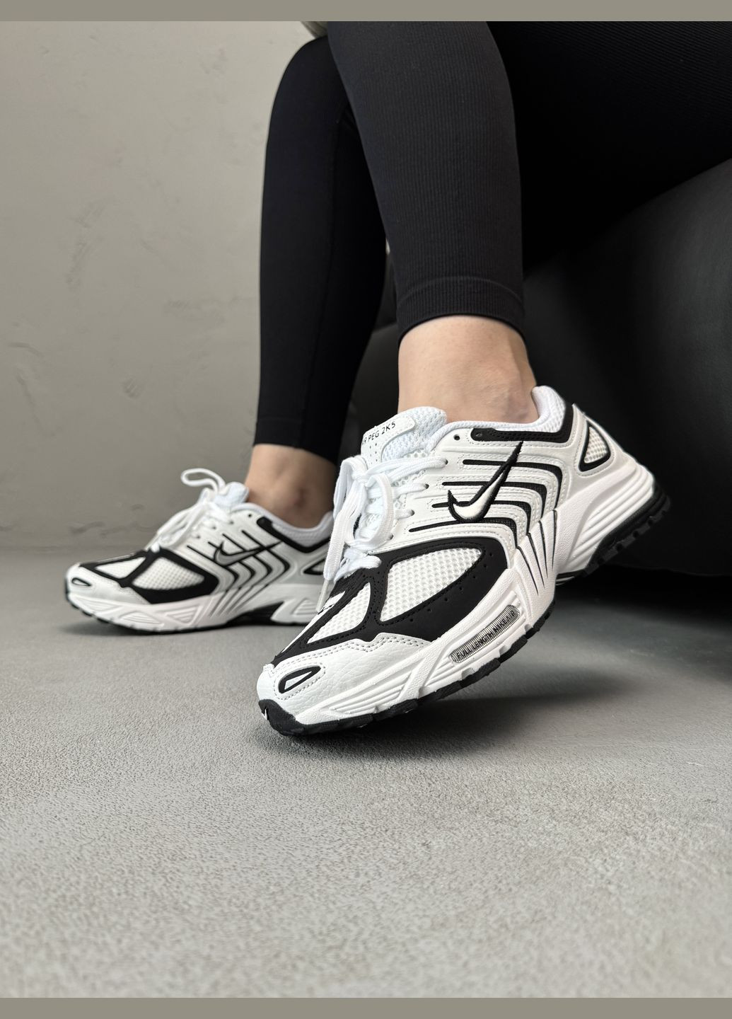 Кросівки жіночі і чоловічі Nike Air Pegasus 2K5 black white | Найк Аір Пегасус 2K5 чорно-білі No Brand чорно-білі демісезони (316091175)