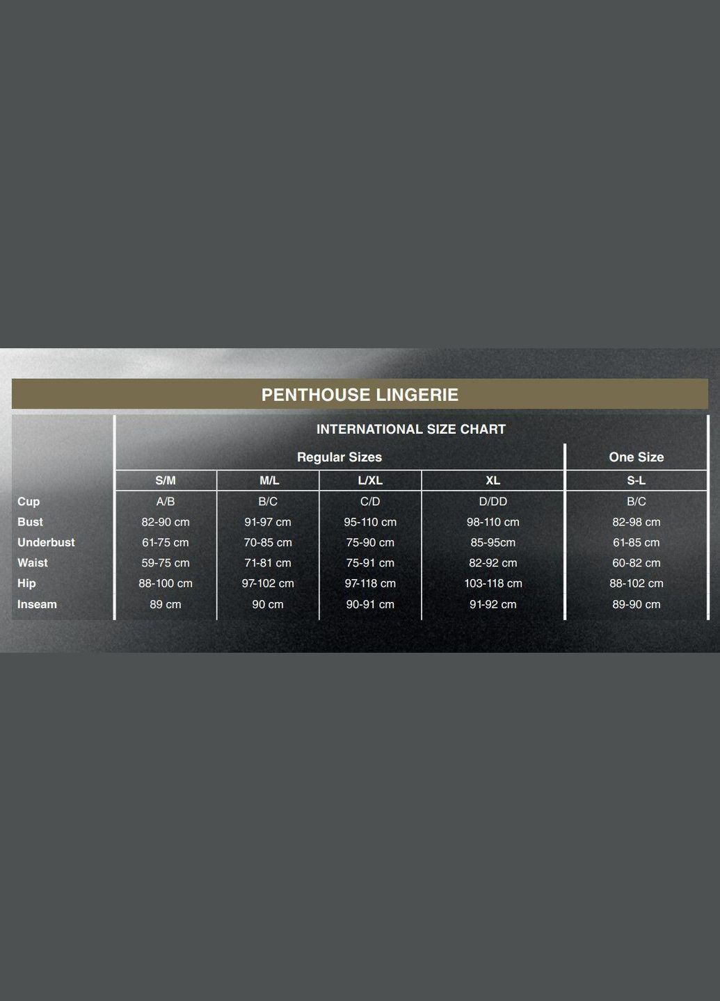 Трусики-бразилиана Mermaid Fantasy L/XL Black, кружево, низкая посадка, ремешки, бантики Penthouse (292862817)