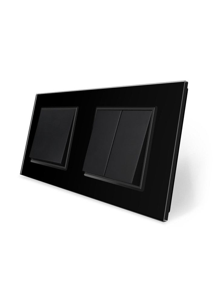 Трехклавишный выключатель (1-2) стекло (VL-C7K1K2-12) Livolo (371260649)