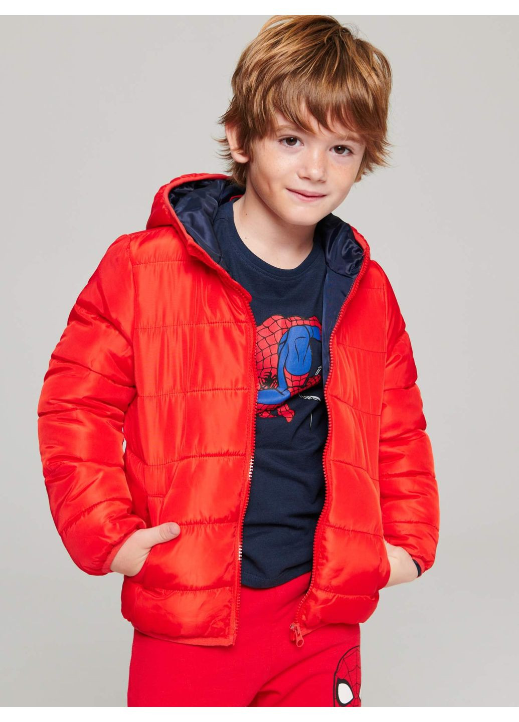 Комбинированная демисезонная куртка для мальчика orange/dark blue, размер Sinsay 5540~01