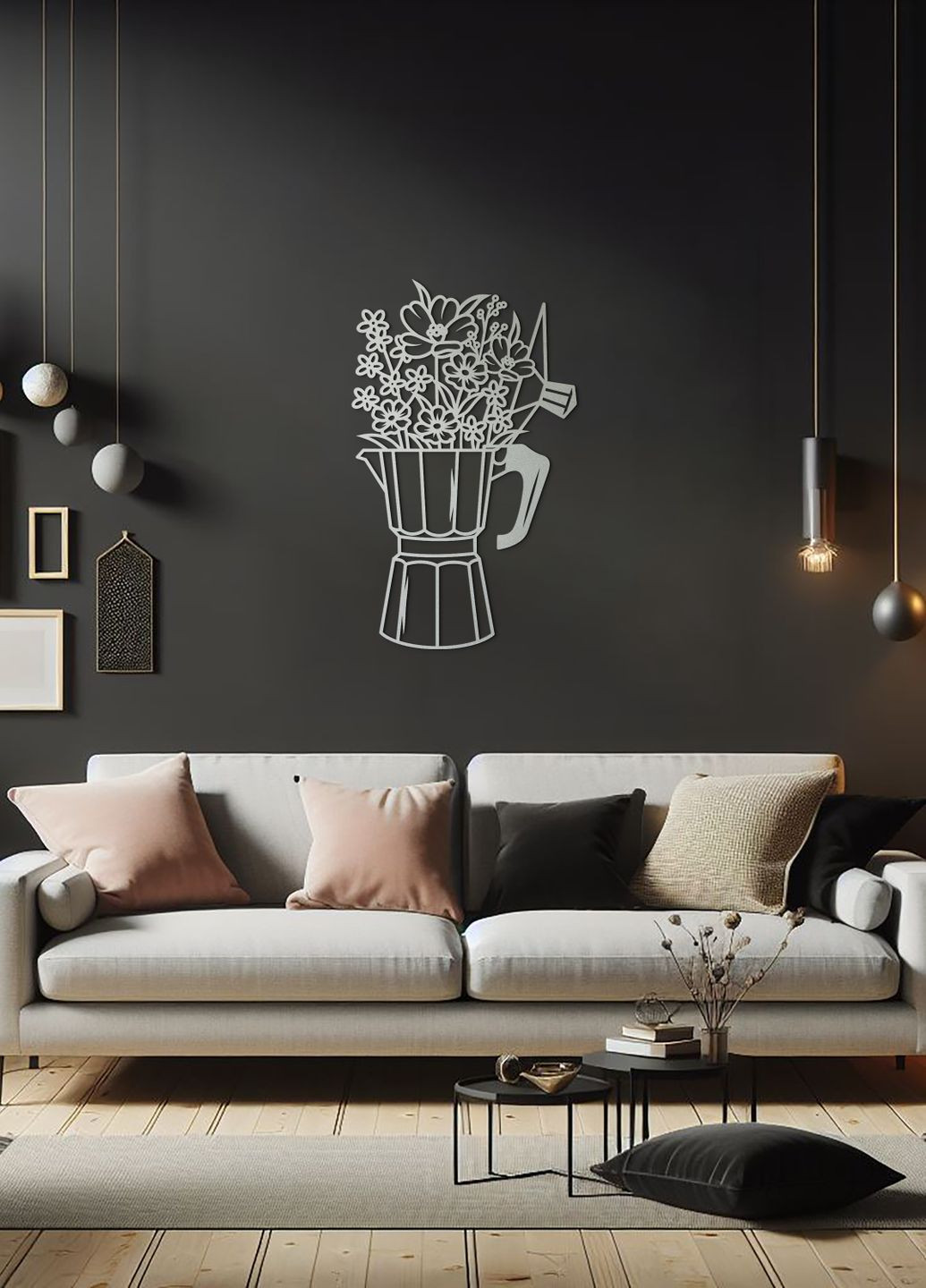 Сучасна картина на кухню, декоративне панно з дерева "Арома кава", оригінальний подарунок 80х48 см Woodyard (292013195)