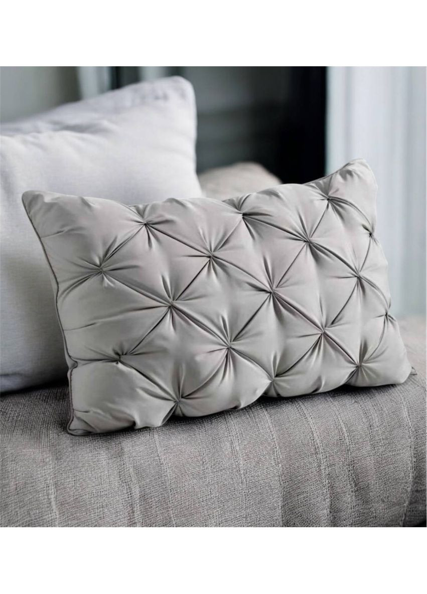 Подушка тісто з еко-пуху 19864 50х70 см сіра Colorful Home (372028736)