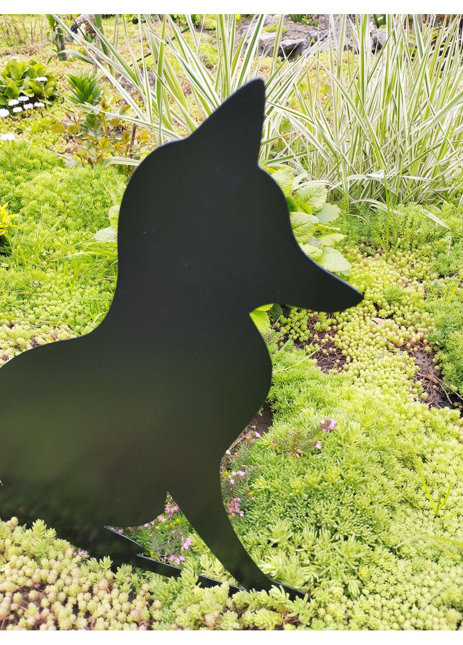 Фігура з металу Лисиця для саду – декоративна садова прикраса, садовий декор із сталі No Brand (368896621)