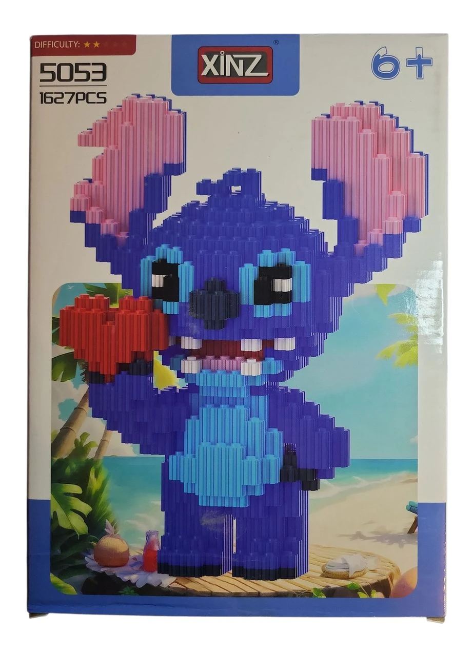 Конструктор 3D Blocks Стич синий 1627 деталей No Brand (366447740)