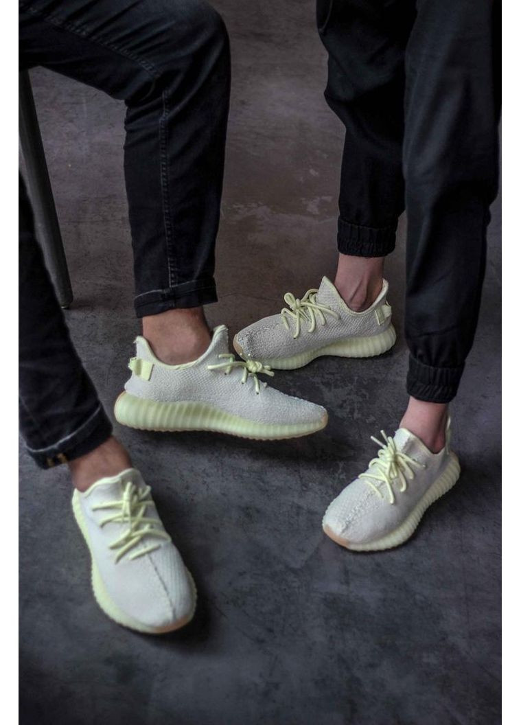 КРОССОВКИ ЖЕНСКИЕ ADIDAS YEEZY BOOST 350 V2 BUTTER АДИДАС ИЗИ БУСТ No Brand жёлтые демисезоны (367172956)