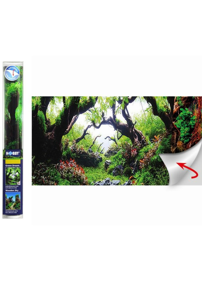 Фон для аквариума Green Dream/Wooden Sky самоклеящийся 100x50см Hobby (321970201)