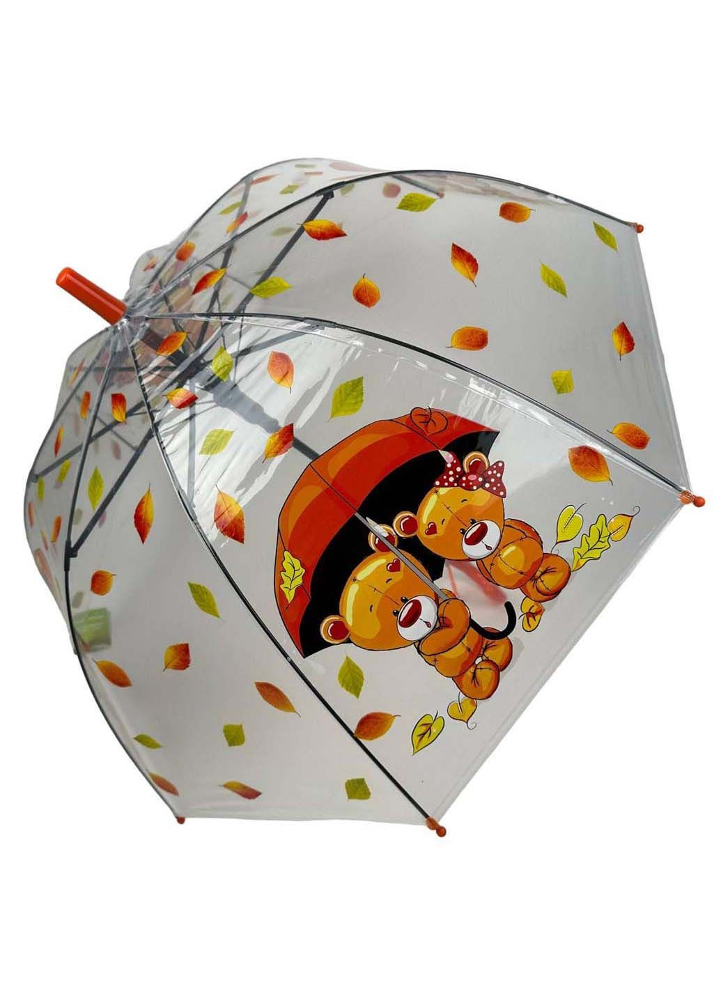 Детский прозрачный зонт-трость полуавтомат Rain (289977295)