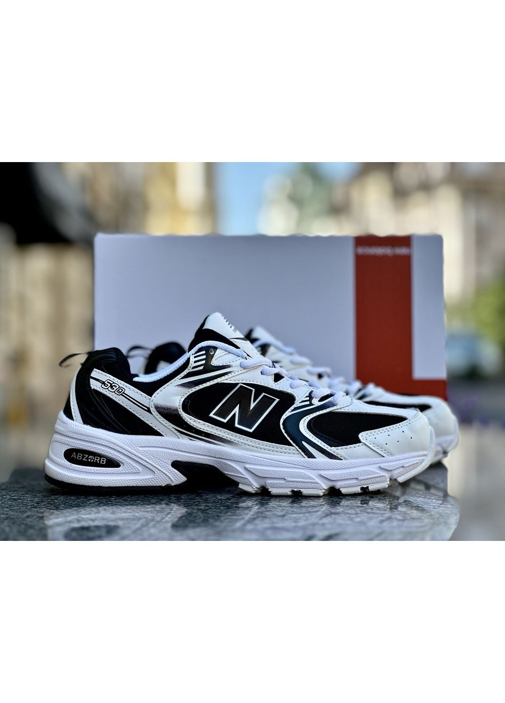 КРОССОВКИ ЖЕНСКИЕ NEW BALANCE 530 BLACK WHITE НЬЮ БЕЛАНС 530 No Brand чёрные демисезоны (367168308)
