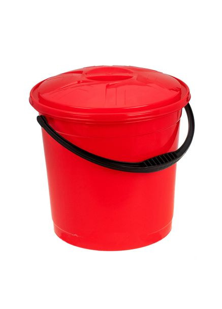 Відро 12 л. кольорове з кришкою 2582 R-Plastic (315424683)