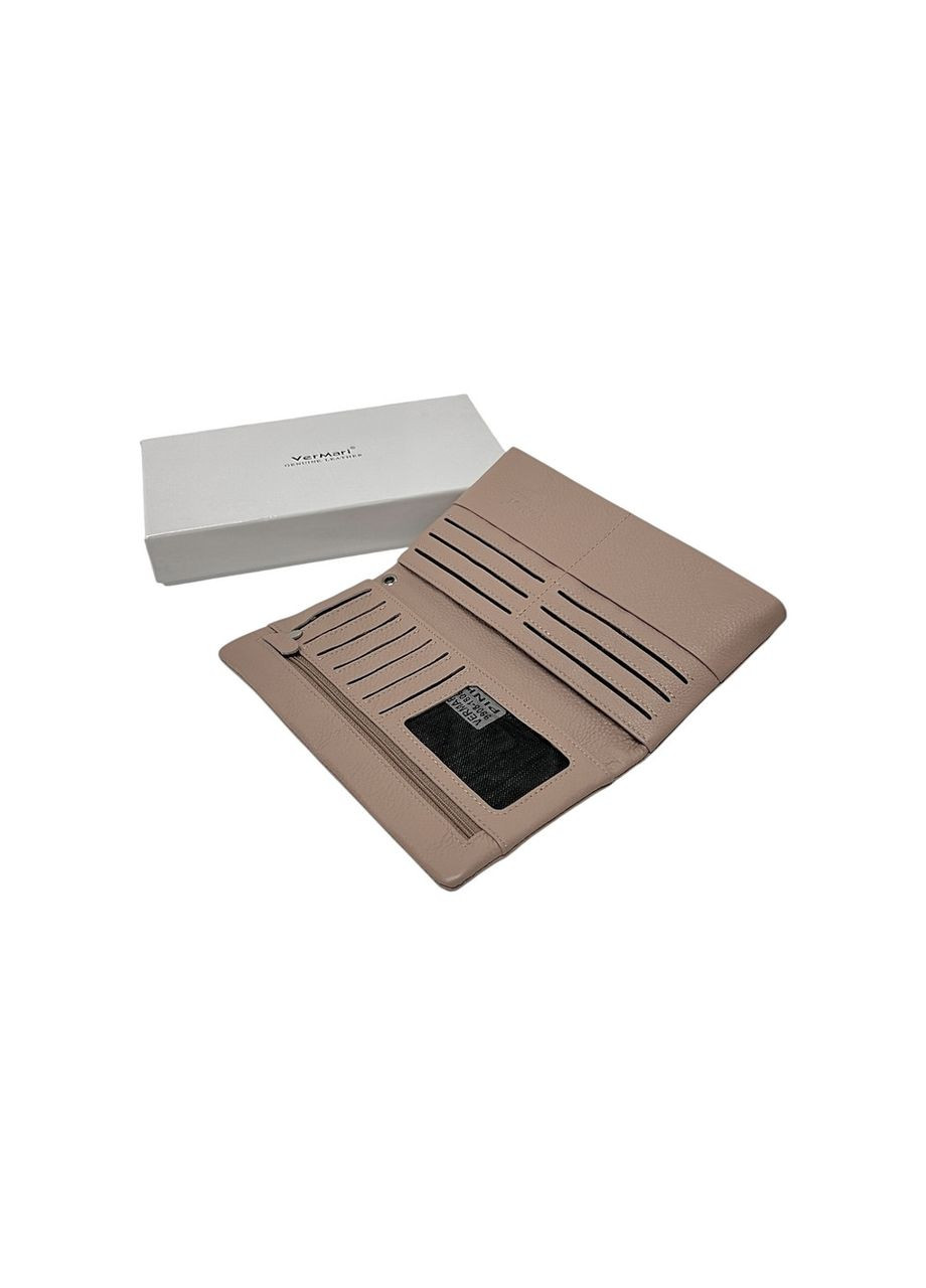 Жіночий гаманець з натуральної шкіри 9908-1806 пудровий 20 х 11 х 2.5 Vermari (367264063)