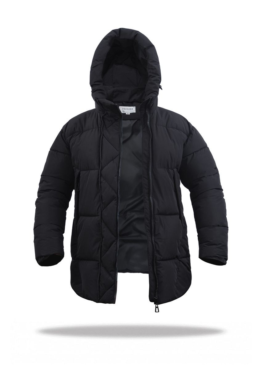 Чорна зимня куртка жіноча uf 20804 чорна Freever