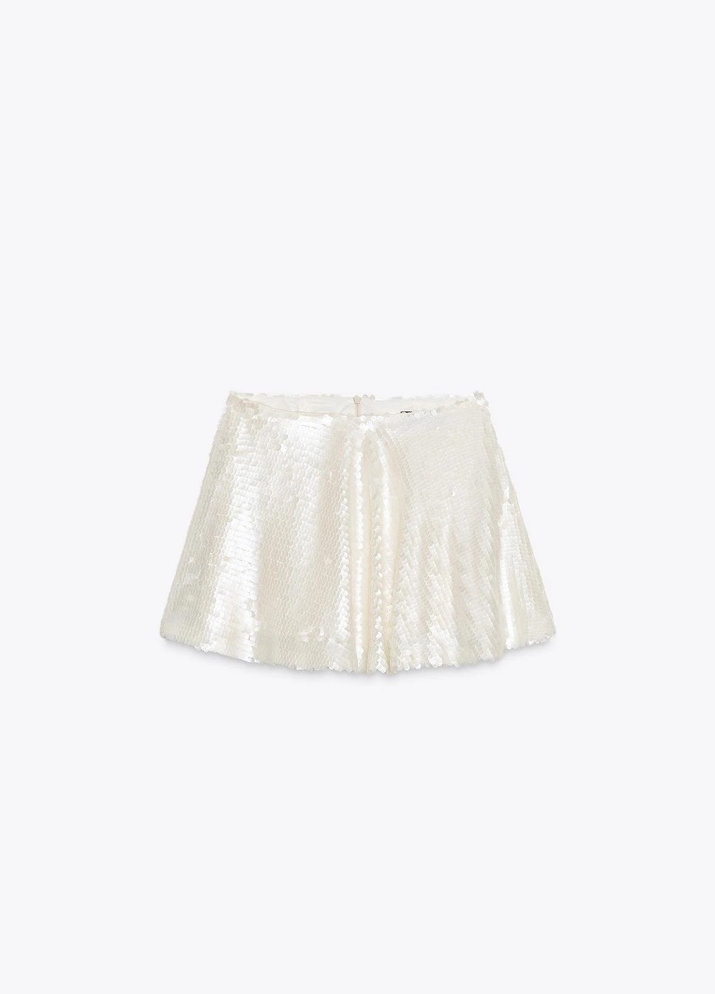 Бежевая однотонная юбка Zara
