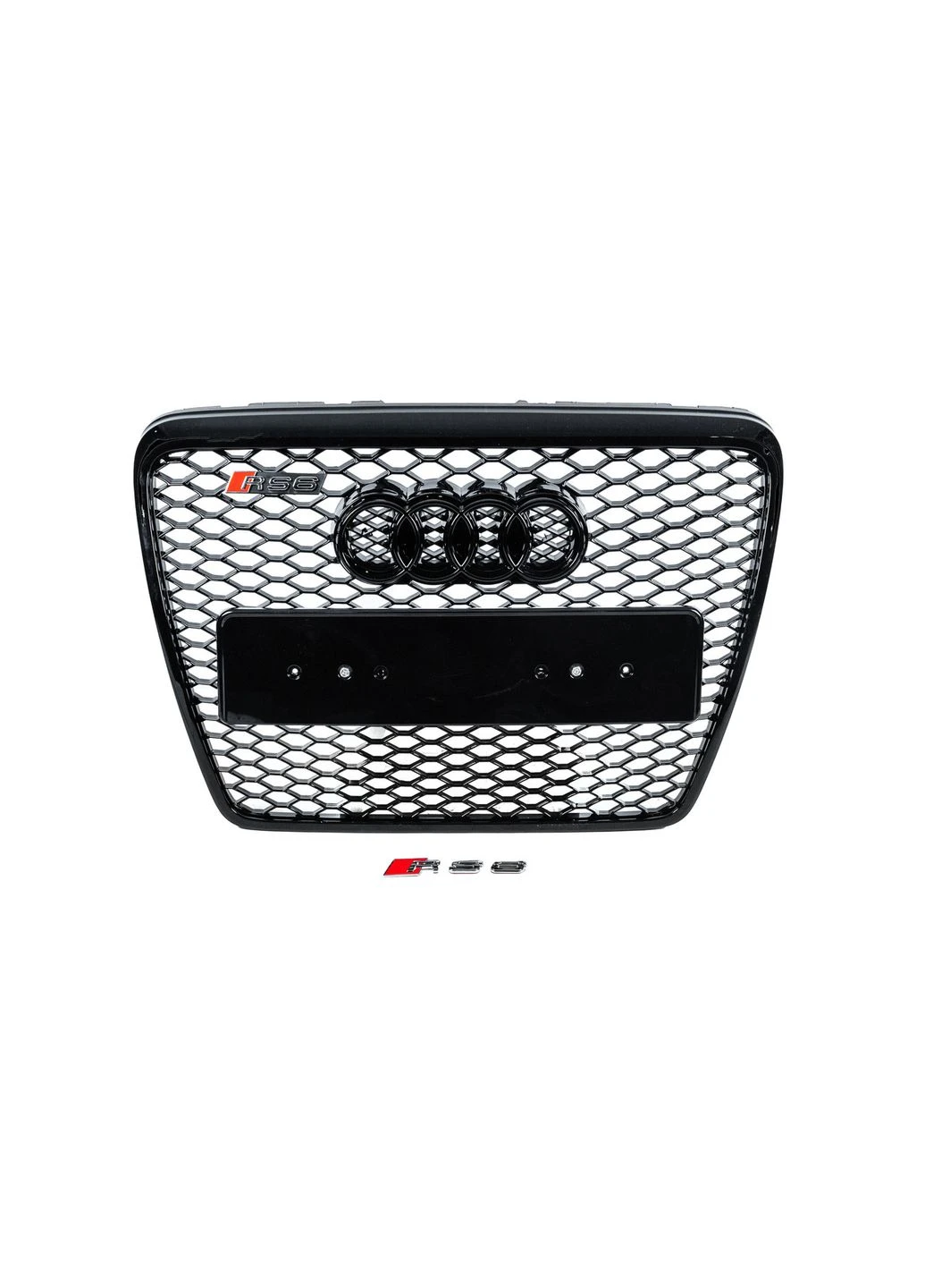 Передня решітка RS-style (чорна) для Ауди A6 C6 2004-2011 рр Audi (392725697)