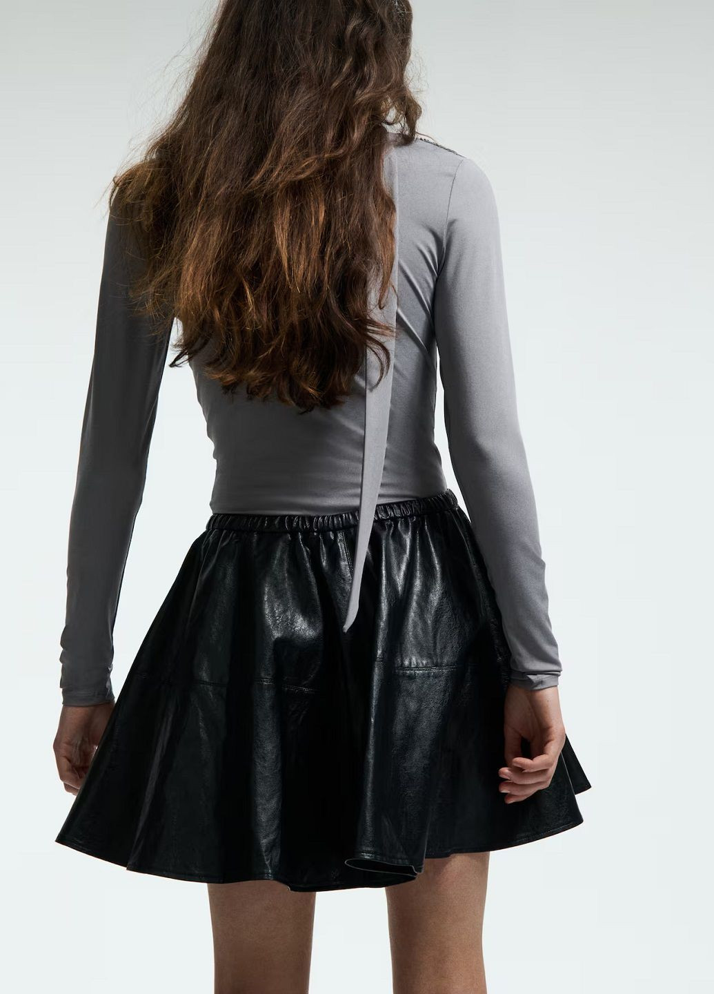 Черная праздничный однотонная юбка H&M