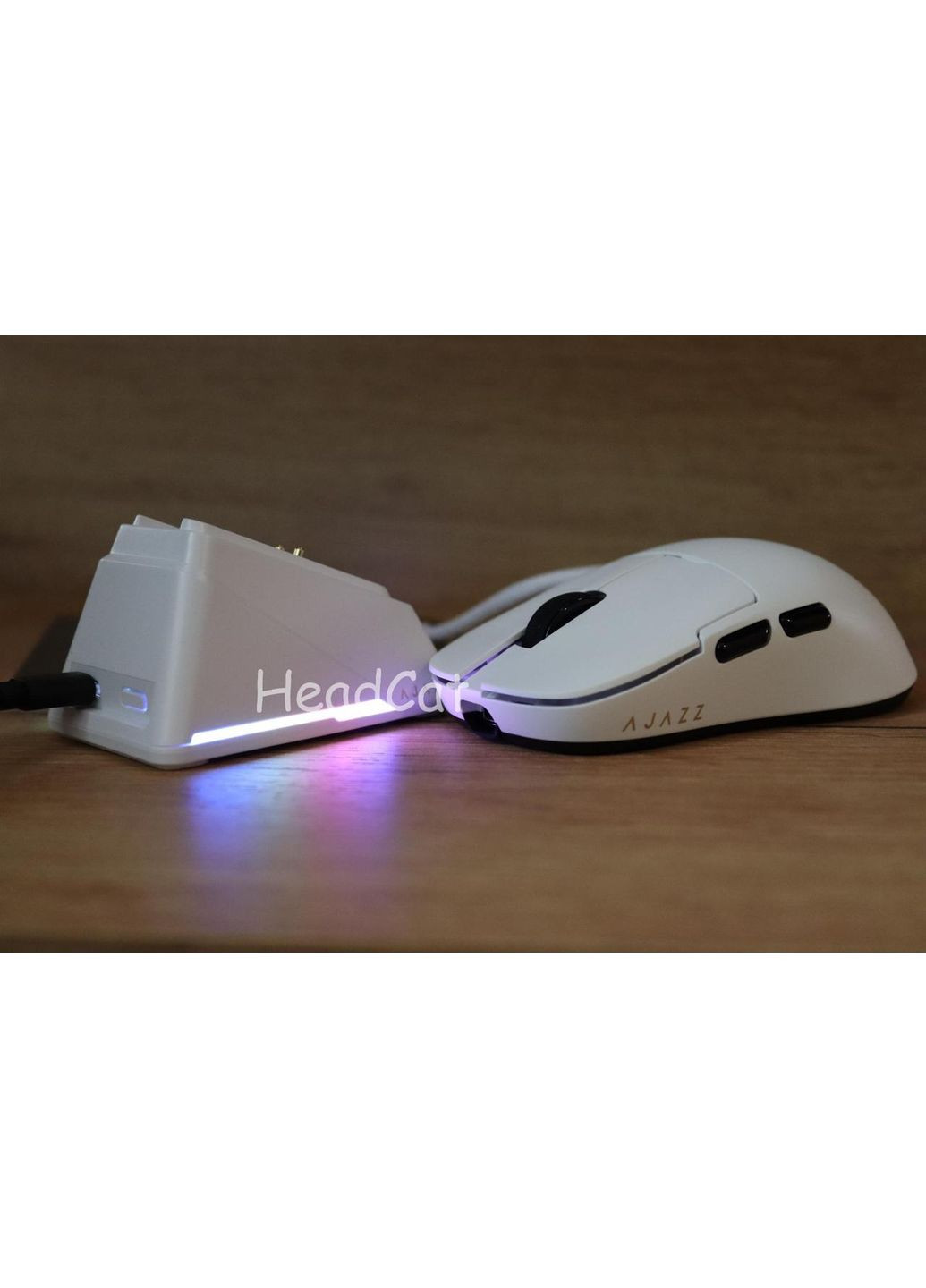 Игровая мышка AJ159 APEX PAW3950 White, 8K, 42000DPI, с зарядной станцией Ajazz (370202841)