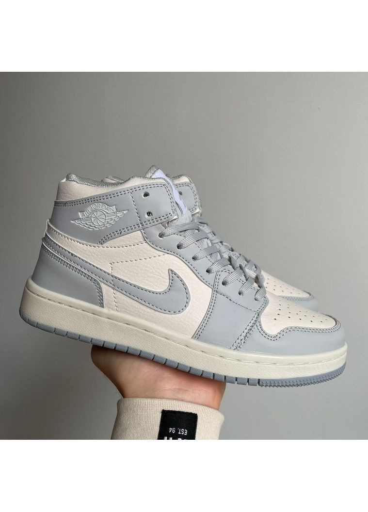 КРОССОВКИ ЖЕНСКИЕ NIKE JORDAN 1 RETRO HIGH BLUE WHITE НАЙК АИР ДЖОРДАН No Brand белые демисезоны (367172365)