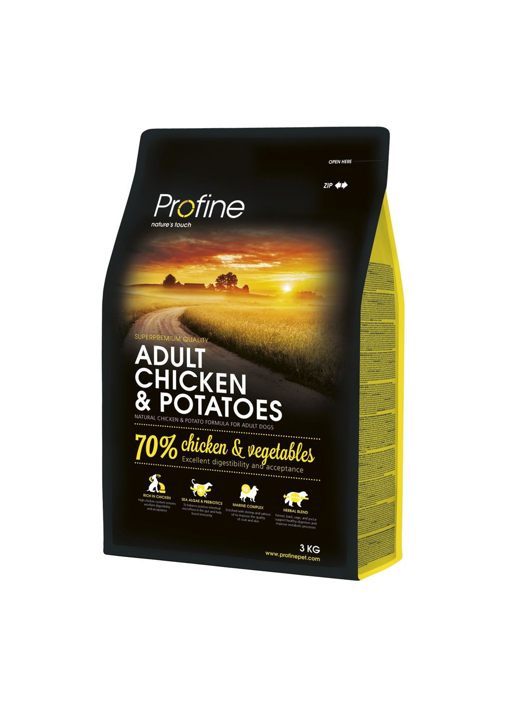 Сухий корм для дорослих собак Adult Chicken з куркою і картоплею 3 кг (8595602517442) Profine (279568317)