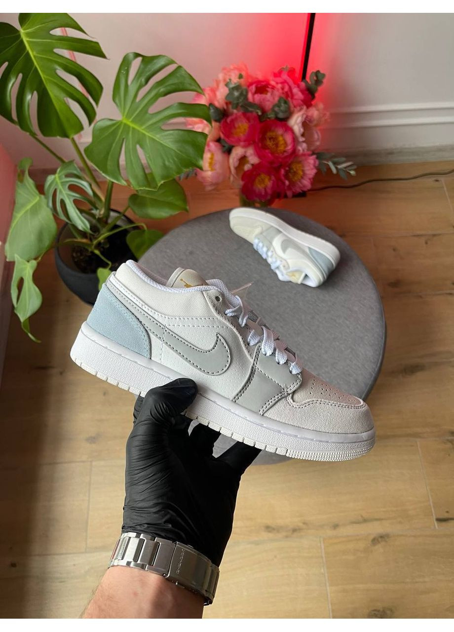 Кросівки жіночі і чоловічі Nike Air Jordan 1 Low Grey | Найк Аір Джордан Ретро 1 сірі No Brand сірі демісезони (354700434)
