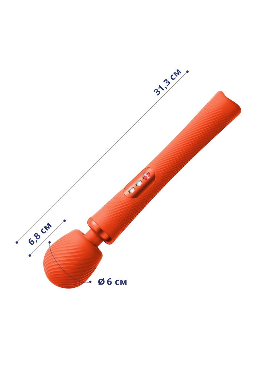 Вибромассажер Fun Factory VIM Vibrating Wand sunrise orange, супермощный и легкий, до 6 часов работы No Brand (366877810)