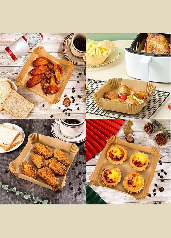 Силіконізовані пергаментні форми 16 см набір 30 шт для аерогрилю та духовки 29354 No Brand (337713443)