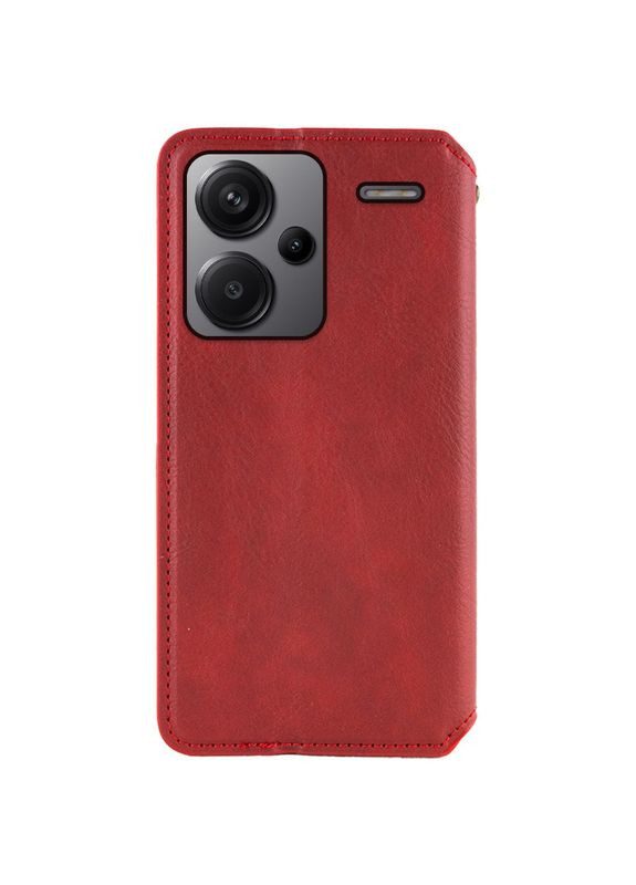 Шкіряний чохол-книжка Cubic для Xiaomi Redmi Note 13 Pro+ Червоний Getman (337515774)