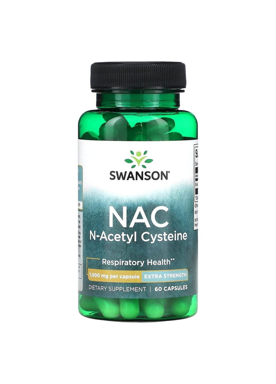 N-ацетилцистеїн NAC 1000 мг 60 капс. Swanson (346514329)