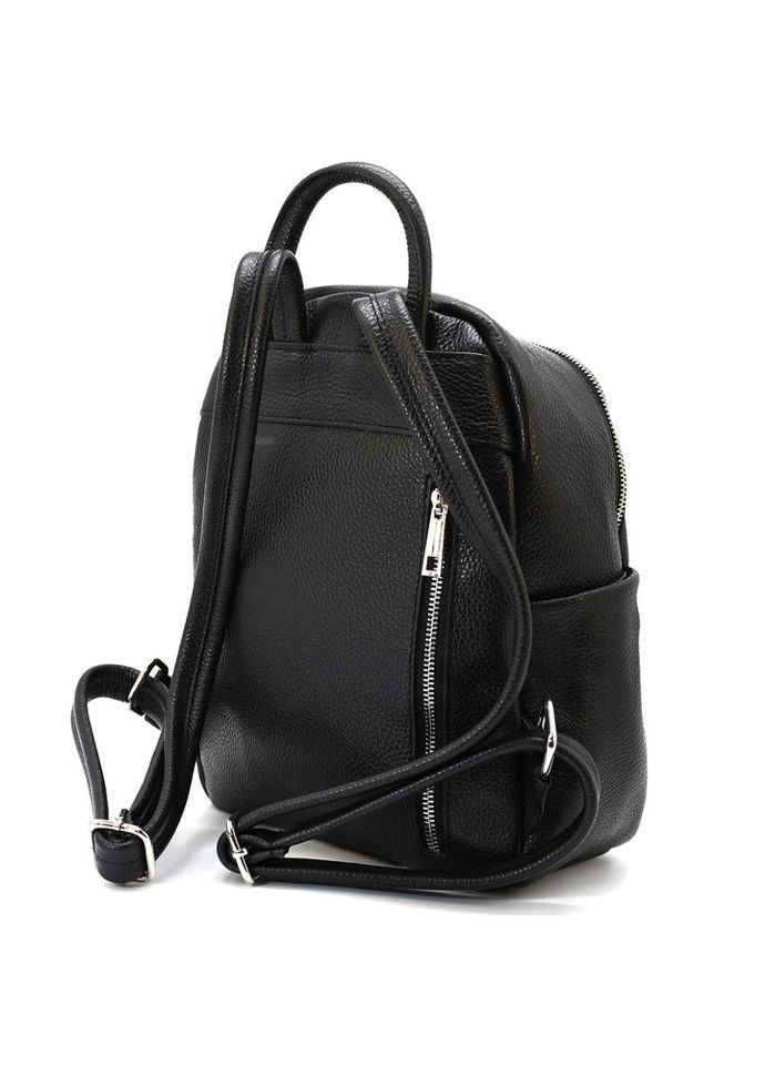 Шкіряний жіночий рюкзак Italy - 03530_fblack Virginia Conti (315772145)