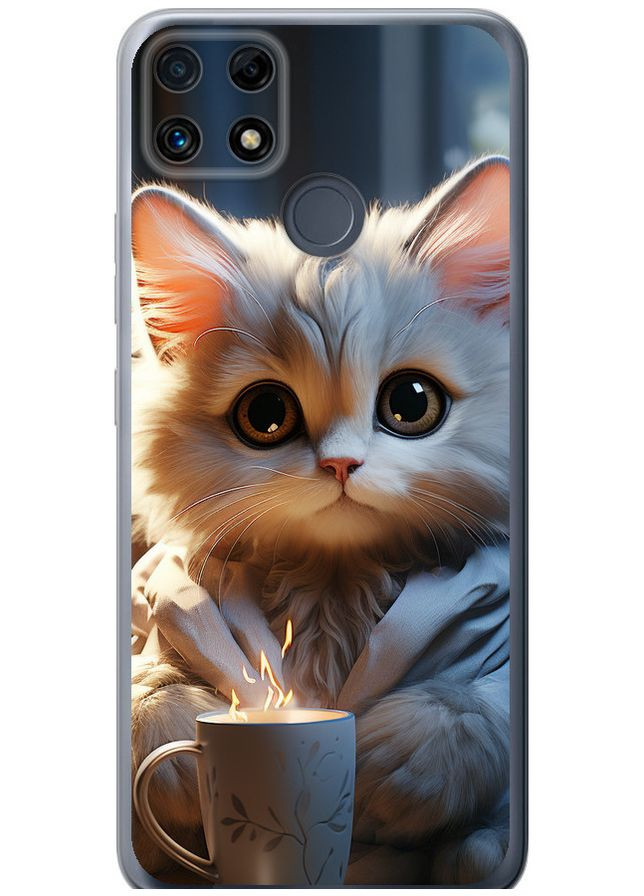 Силиконовый чехол 'White cat' для Endorphone realme c25 (292733547)