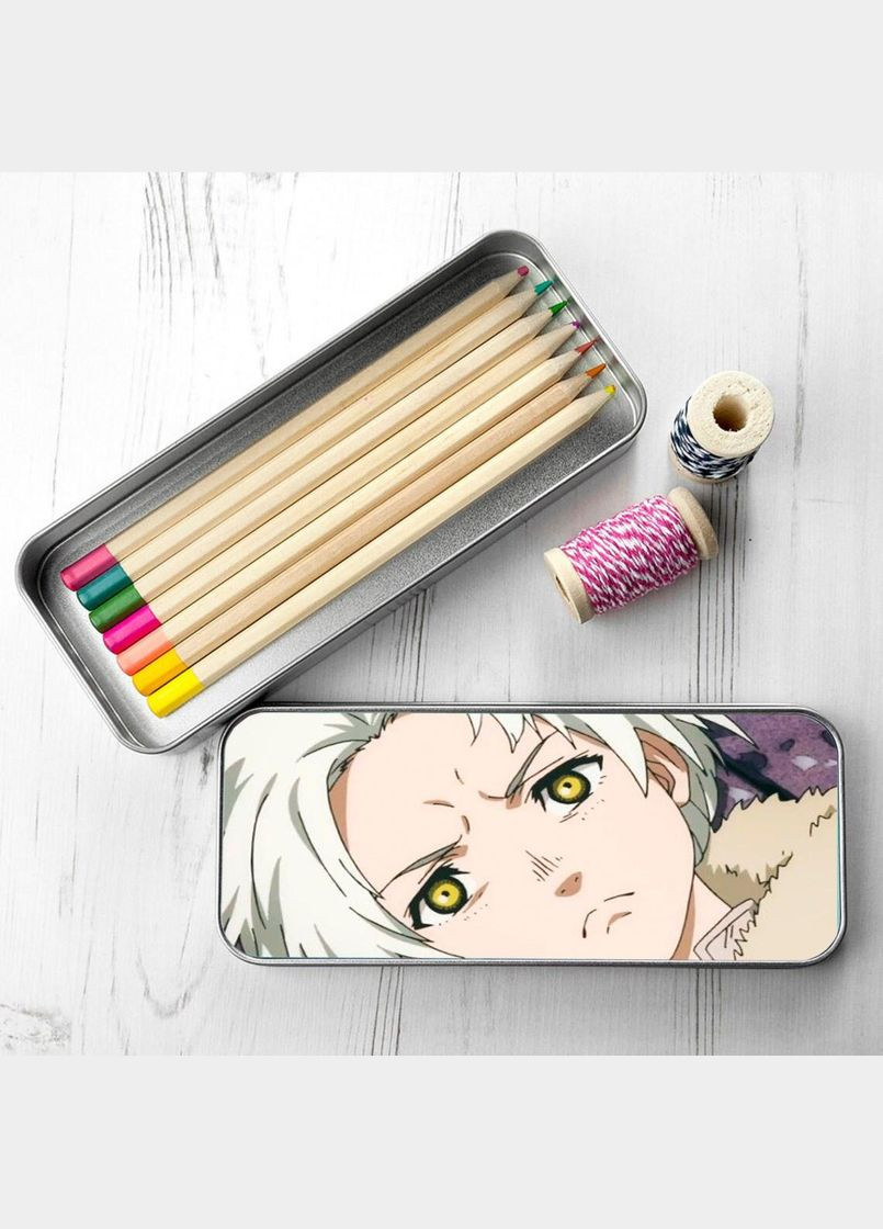 Органайзер для канцелярського приладдя металевий, кейс для дрібниць Тобі, безсмпертний #003 7*18 см Silver No Brand (309157033)