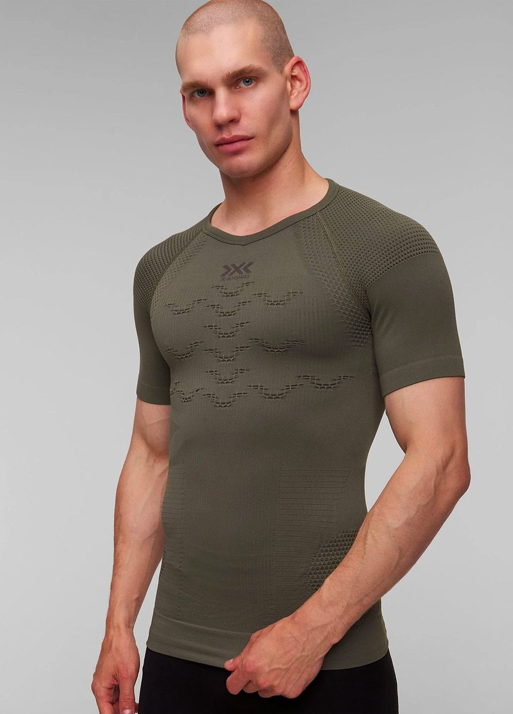 Зеленая тактическая футболка мужская X-Bionic X-Plorer (Combat) Energizer 4.0