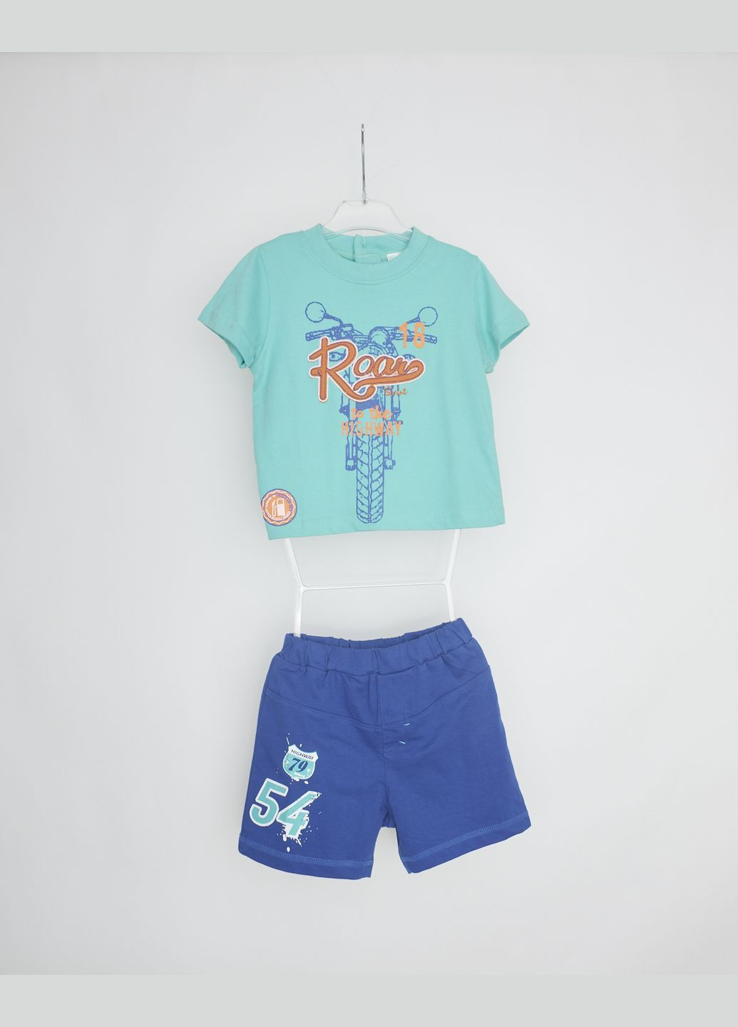 Бирюзовый летний комплект(футболка+шорты) 21482oo8 оранжевый Sprint