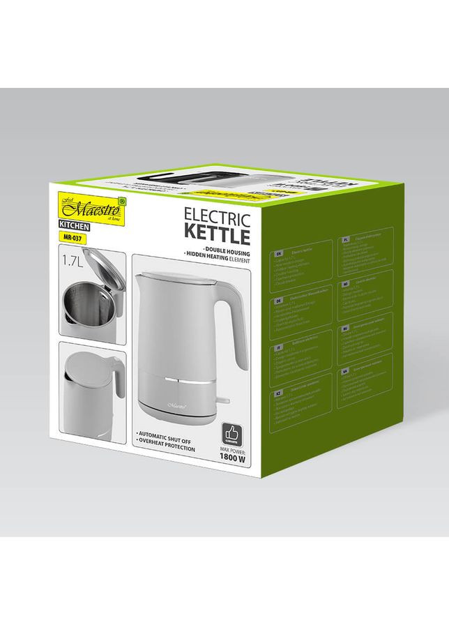 Электрочайник MR-037-GREY 1.7 л серый Maestro (364835578)