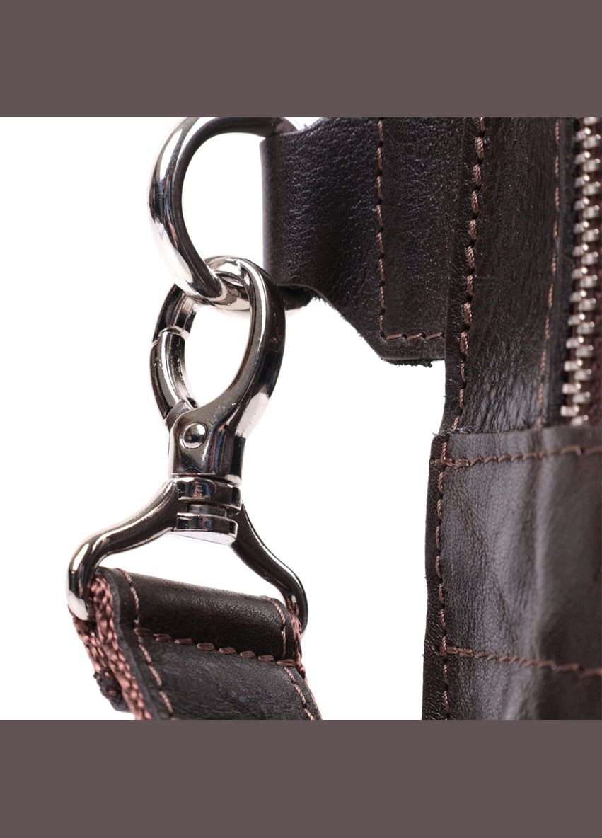 Сумка мужская кожаная через плечо бананка на пояс 22575 Коричневый Grande Pelle (306882233)