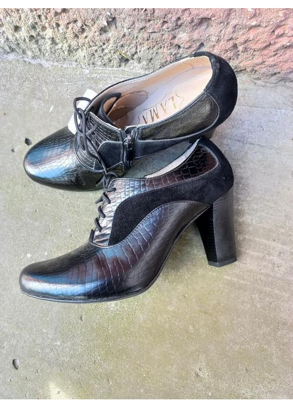 Lama Туфли, ботильоны черные кожа лодочки черный з натуральная кожа, натуральная замша, — демисезон (372492396)