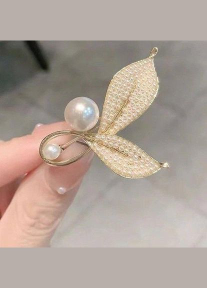 Золотая жемчужная брошь листьев, 5106 Fashion Jewelry (336950474)