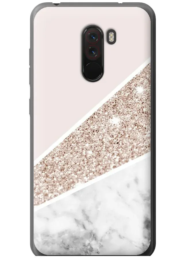 2D пластиковый чехол 'Пастельный мрамор' для Endorphone Xiaomi Pocophone F1 (407663681)