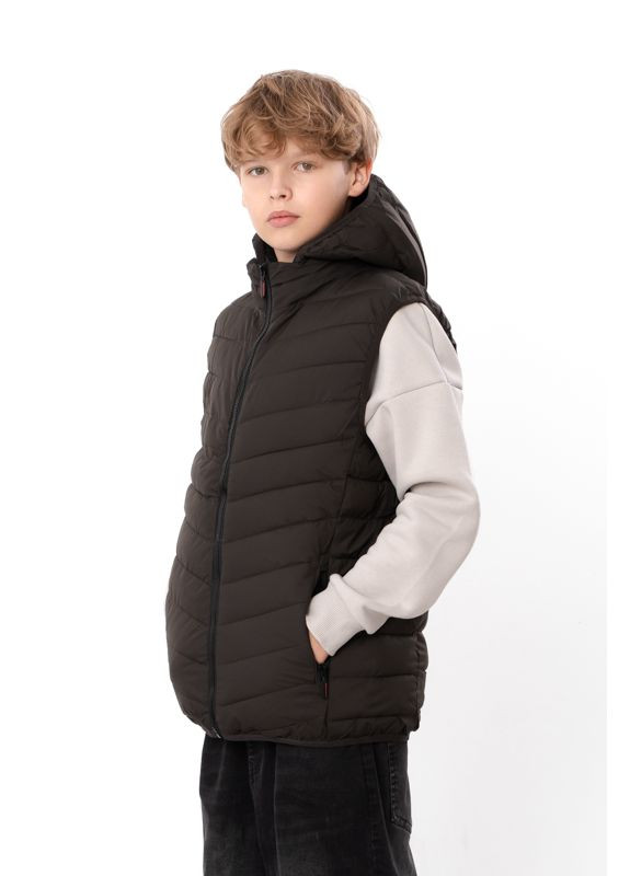 Демісезонна підліткова жилетка для хлопчика з капюшоном (p-18192) Носи своє (363849460)