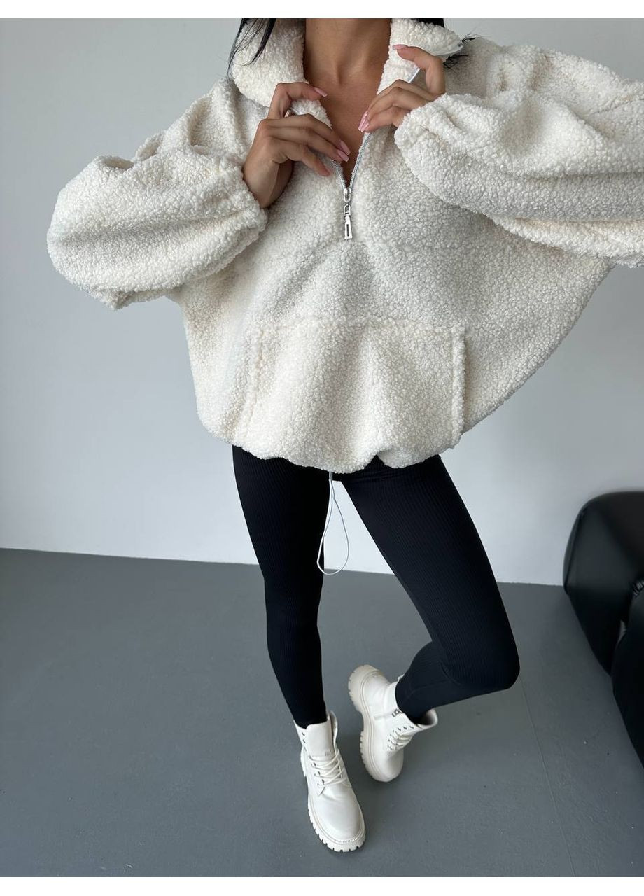 Молочна демісезонна жіноча куртка-анорак Avanti