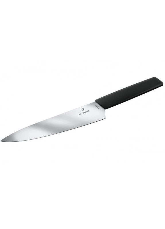 Кухонный нож, бытовой Swiss Modern Chef's (лезвие: 220мм), черный, блистер 6.9013.22B Victorinox (396846491)