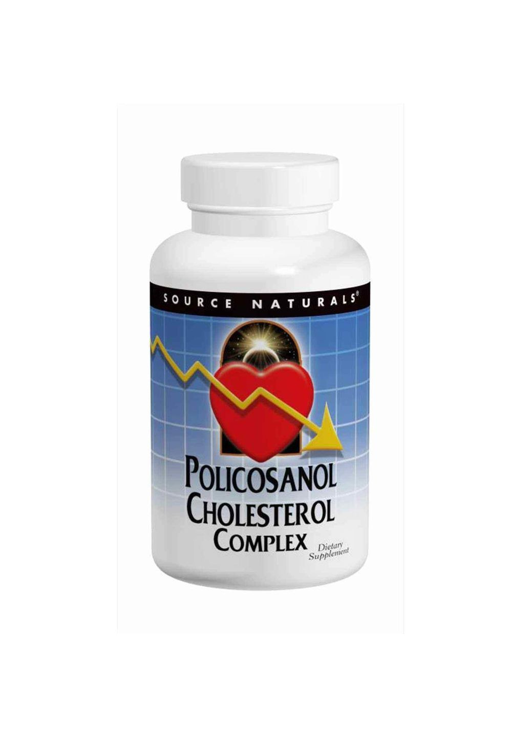 Полікозанол комплекс (Policosanol Cholesterol),, 60 таб. Source Naturals (367989474)