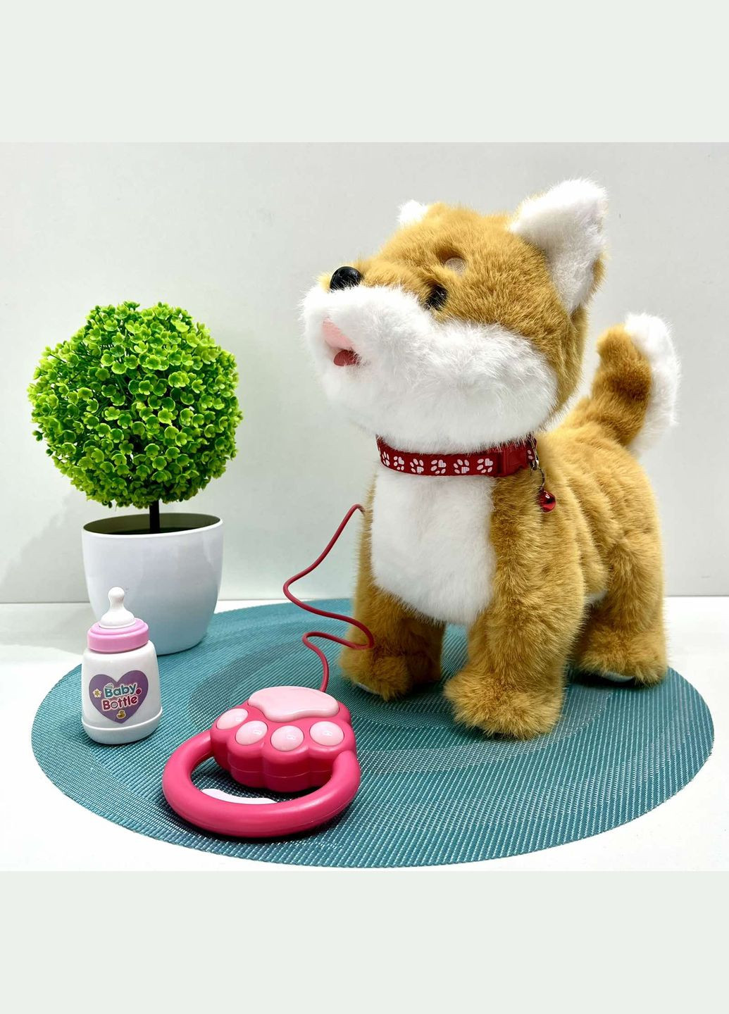 Собачка интерактивная на пульту сенсорная ходит машет хвостом лает Коричнева (933-158Е) No Brand (321971008)