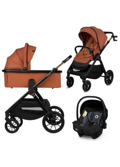 Універсальна коляска 3 в 1 LAYLA 3IN1 BROWN RUST Lionelo (336383321)