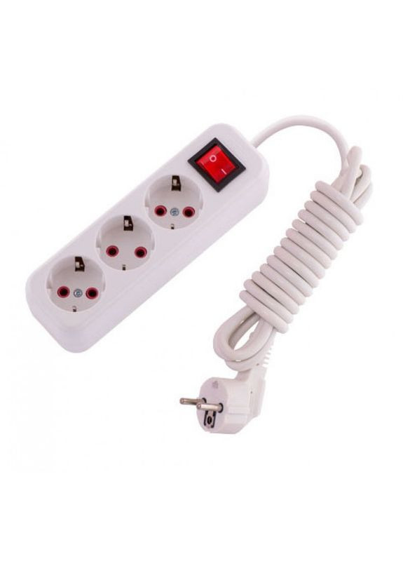Подовжувач LMK044 на 3 розетки 3м з заземленням, з кнопкою Lemanso (372448290)