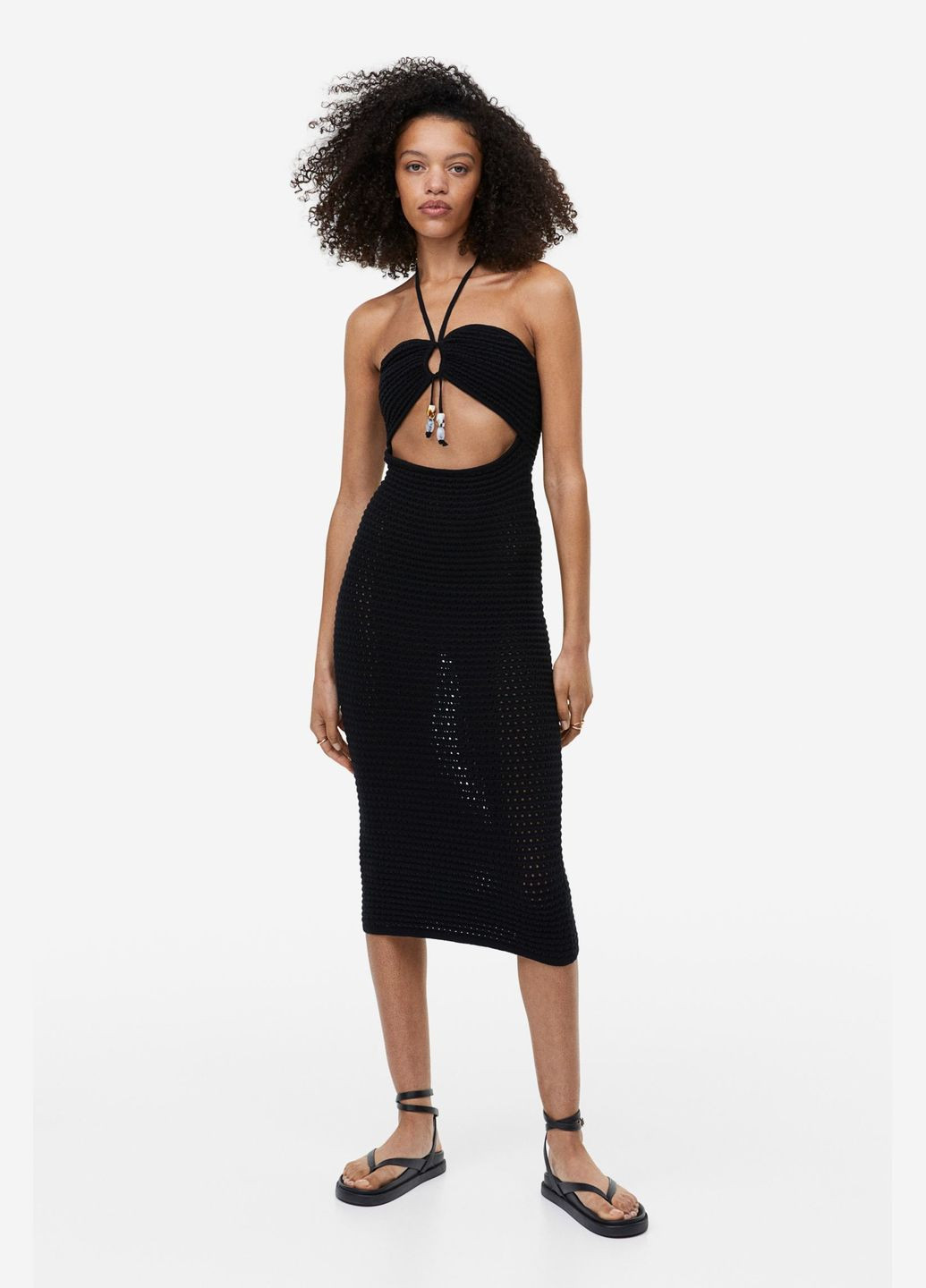 Чорна повсякденний плаття, сукня H&M однотонна