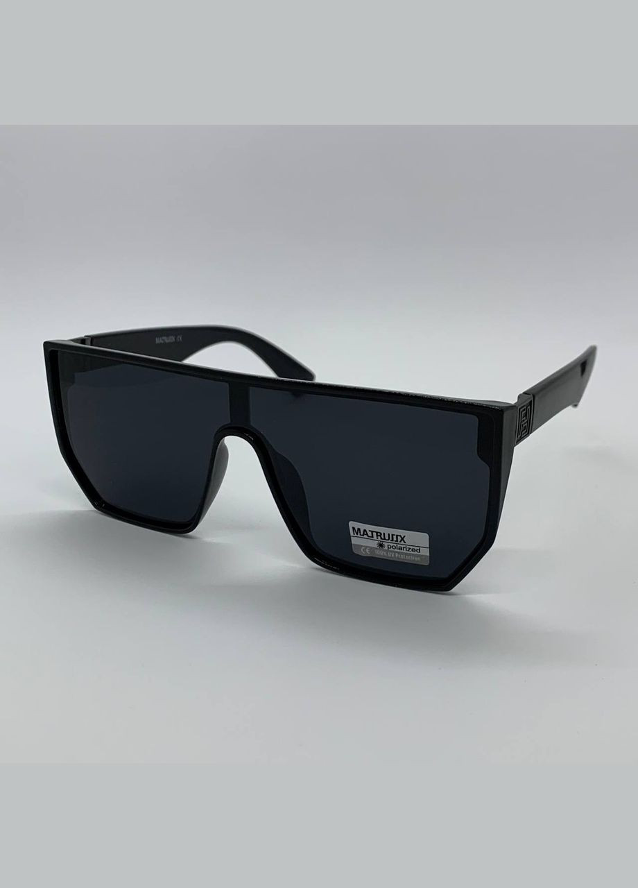 Мужские очки с поляризацией и UV400-защитой | Стильные очки в черной оправе No Brand P1850 (341527340)