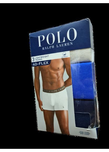 4D-Flex Lightweight комплект з трьох боксерів, білий, темно-синій і блакитний, розмір XL 40-42 Polo Ralph Lauren slim fit (370442420)