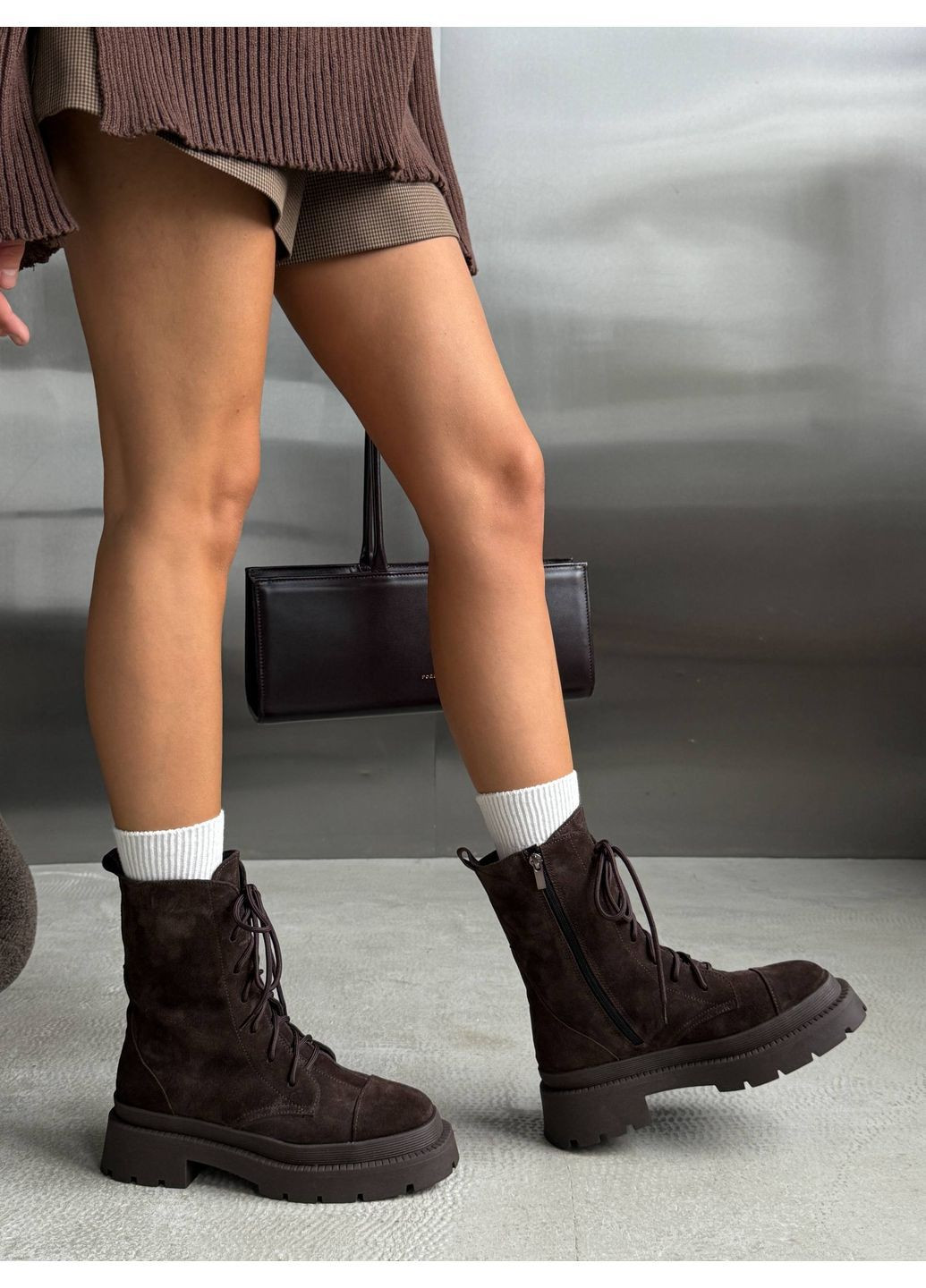 Зимние зимние замшевые ботинки Helen из натуральной замши